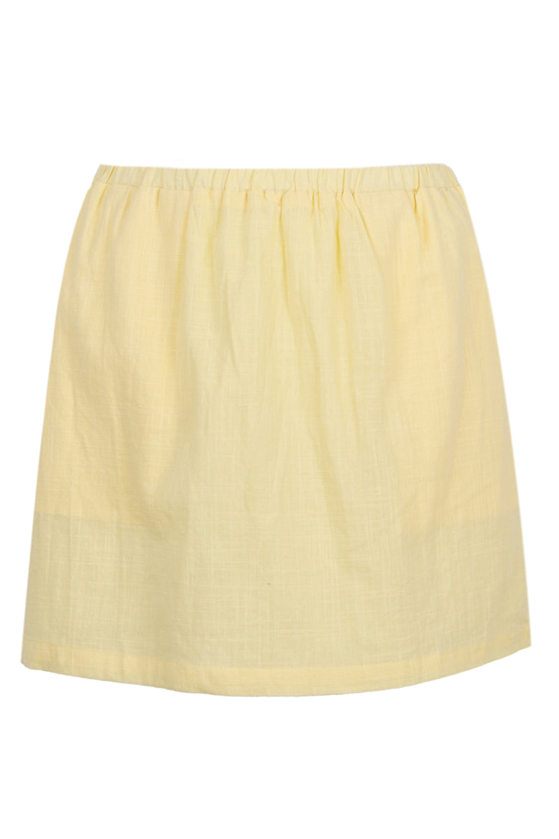 Alessora Button Trim Mini Skirt Lime main image 0
