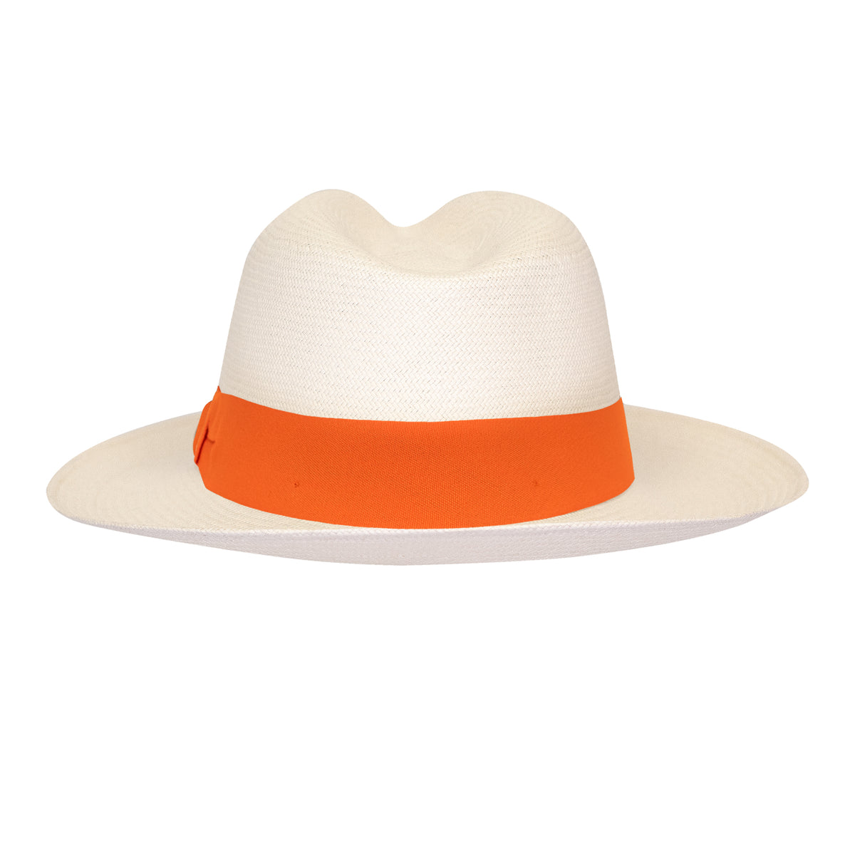 Panama Straw Hat with Orange Band Men’s Straw Hat Men’s Panama Hat
