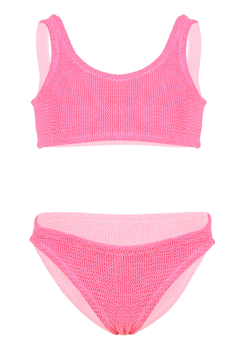 Baker Crinkle Bikini In Dark Pink