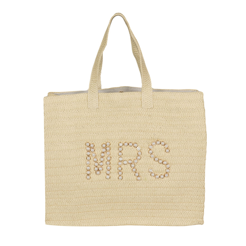 Mrs Pearl Tote Natural White