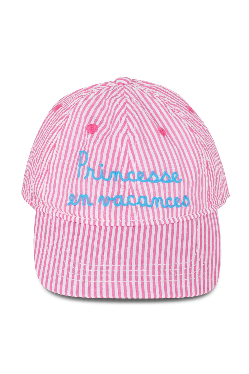 Seersucker Stripes Princess Cap