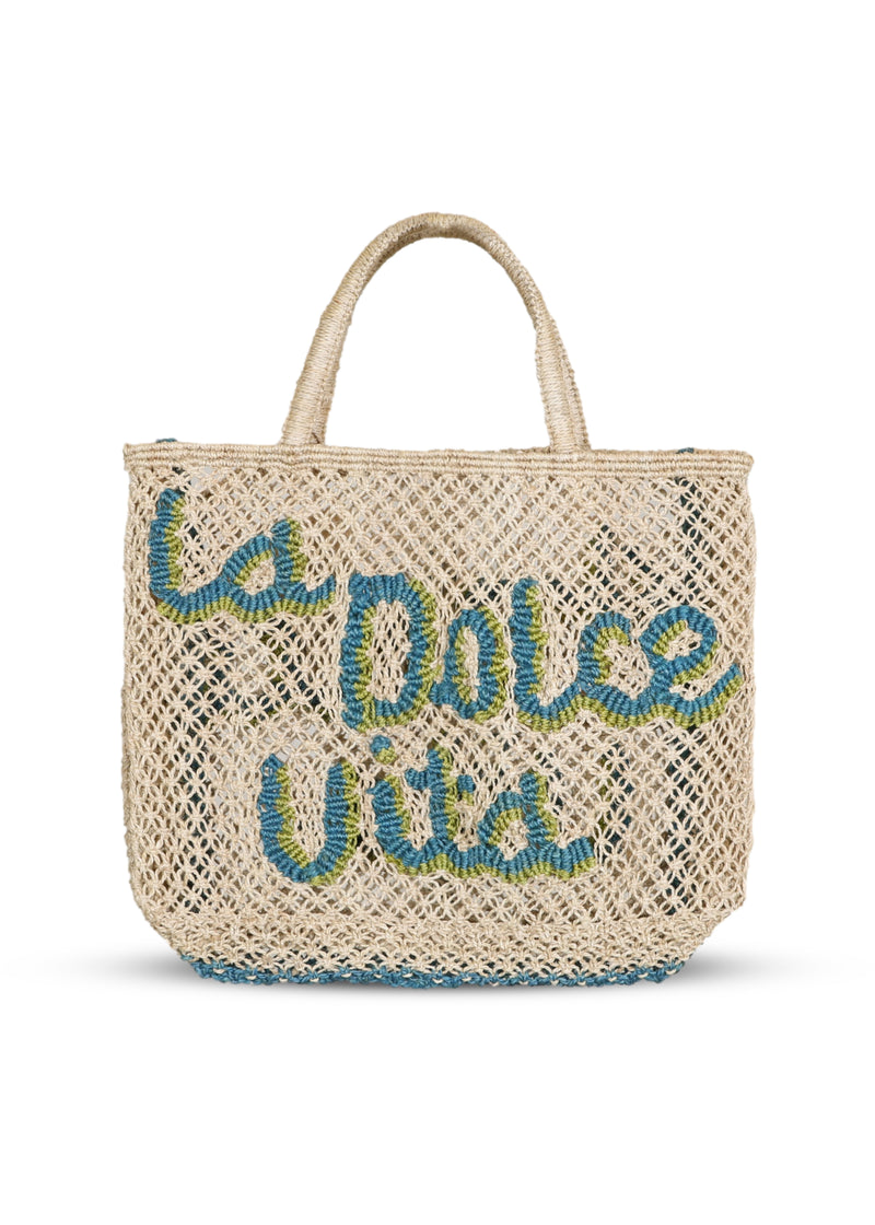 La Dolce Vita Jute Bag Natural/Ocean