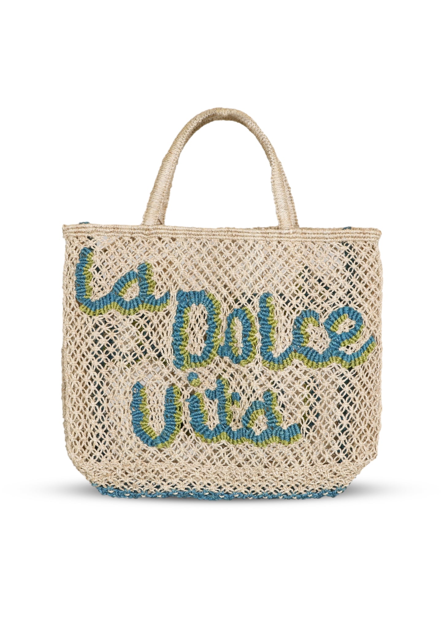 Load image into Gallery viewer, La Dolce Vita Jute Bag Natural/Ocean - Bag
