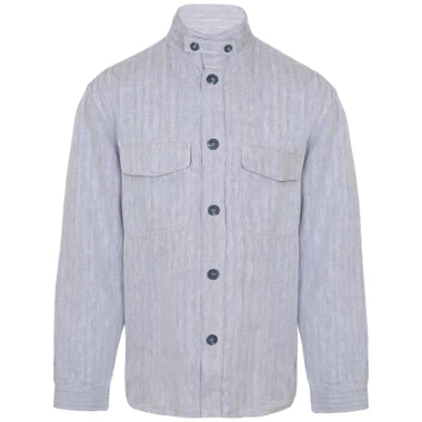 Nuno Casual Linen Blend Shacket Dusk - Top