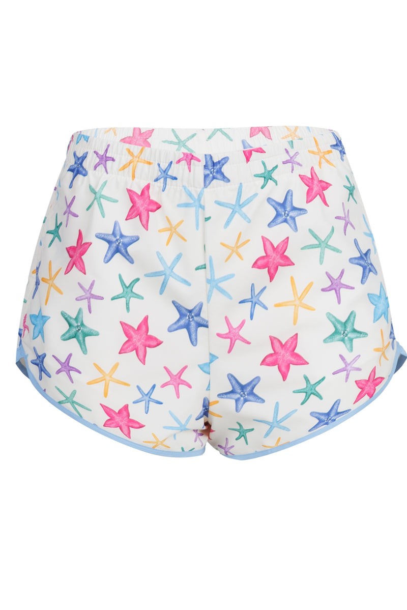 Francine Swim Short With String Starfish Print