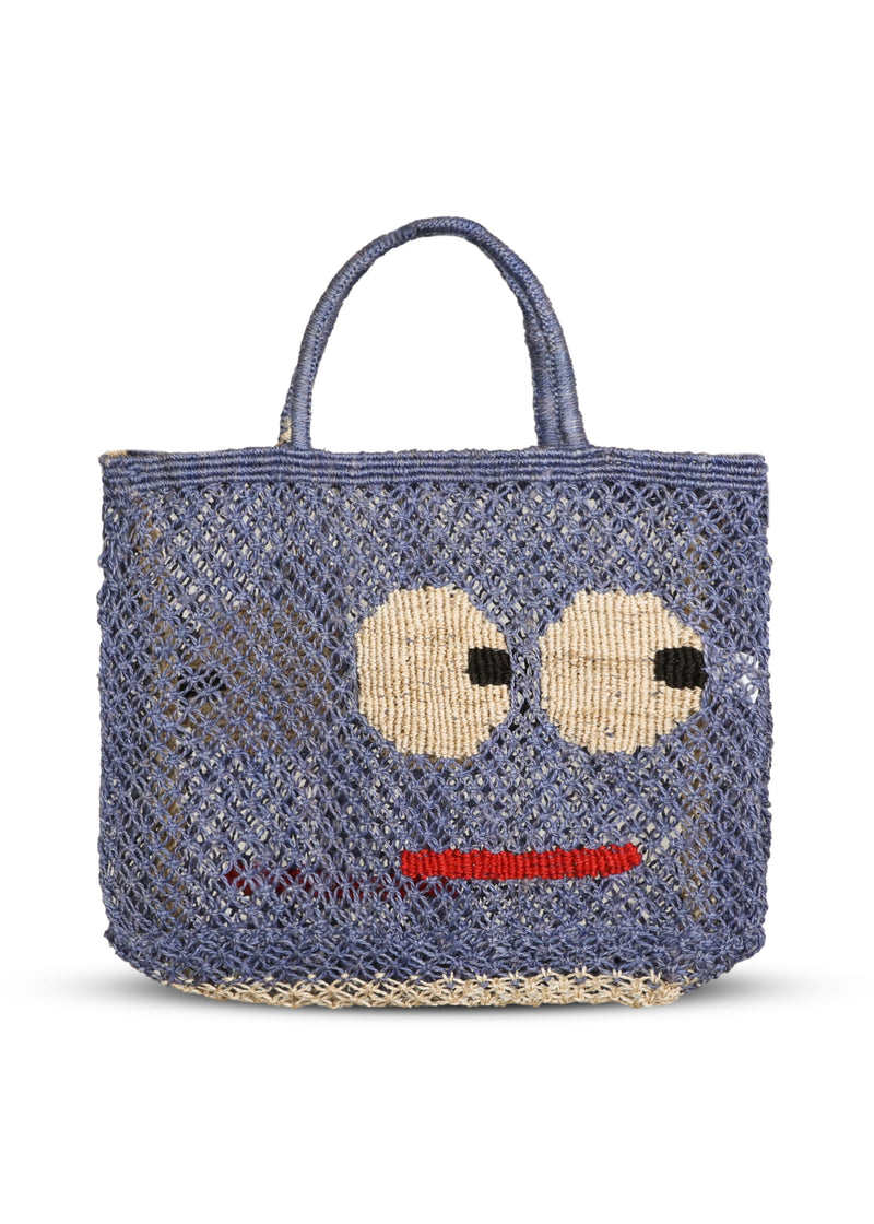 Big Eyes Jute Bag Pebble
