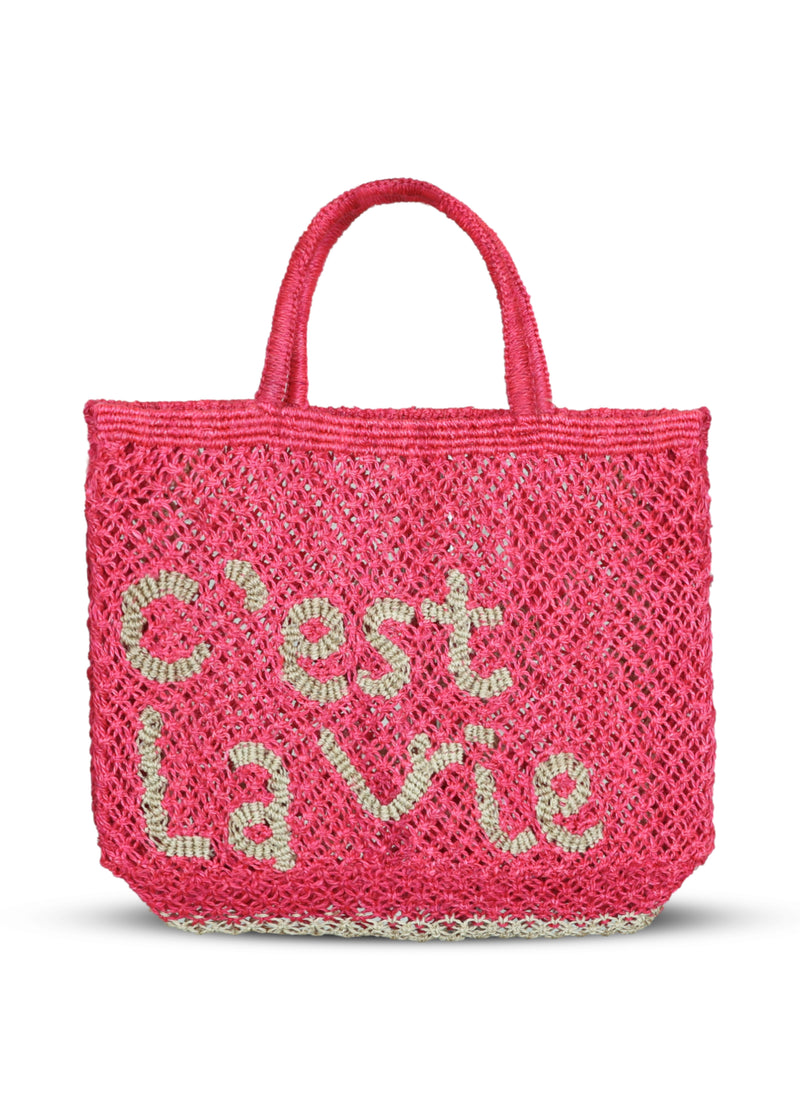 C'est La Vie Jute Bag Hot Pink