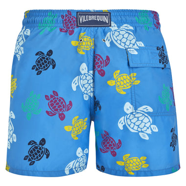 Men Swim Shorts Ronde Des Tortues Multicolored Blue - Men’s Swim Shorts