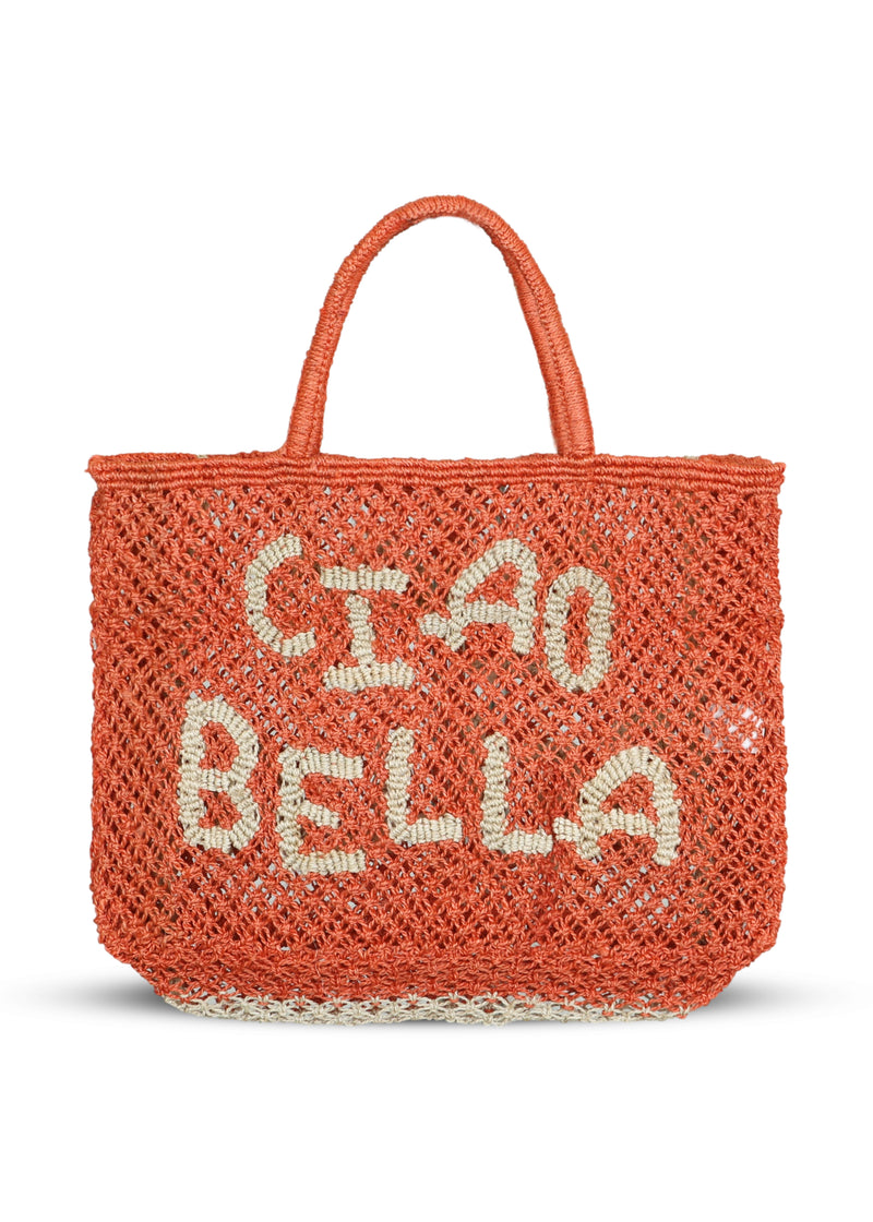 Ciao Bella Jute Bag Peach