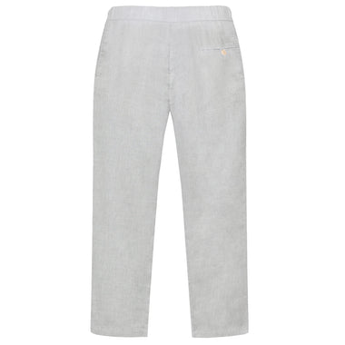 Oscar Linen Chinos Light Melange Grey - Trousers