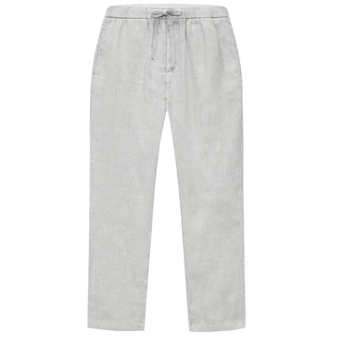 Oscar Linen Chinos Light Melange Grey - Trousers