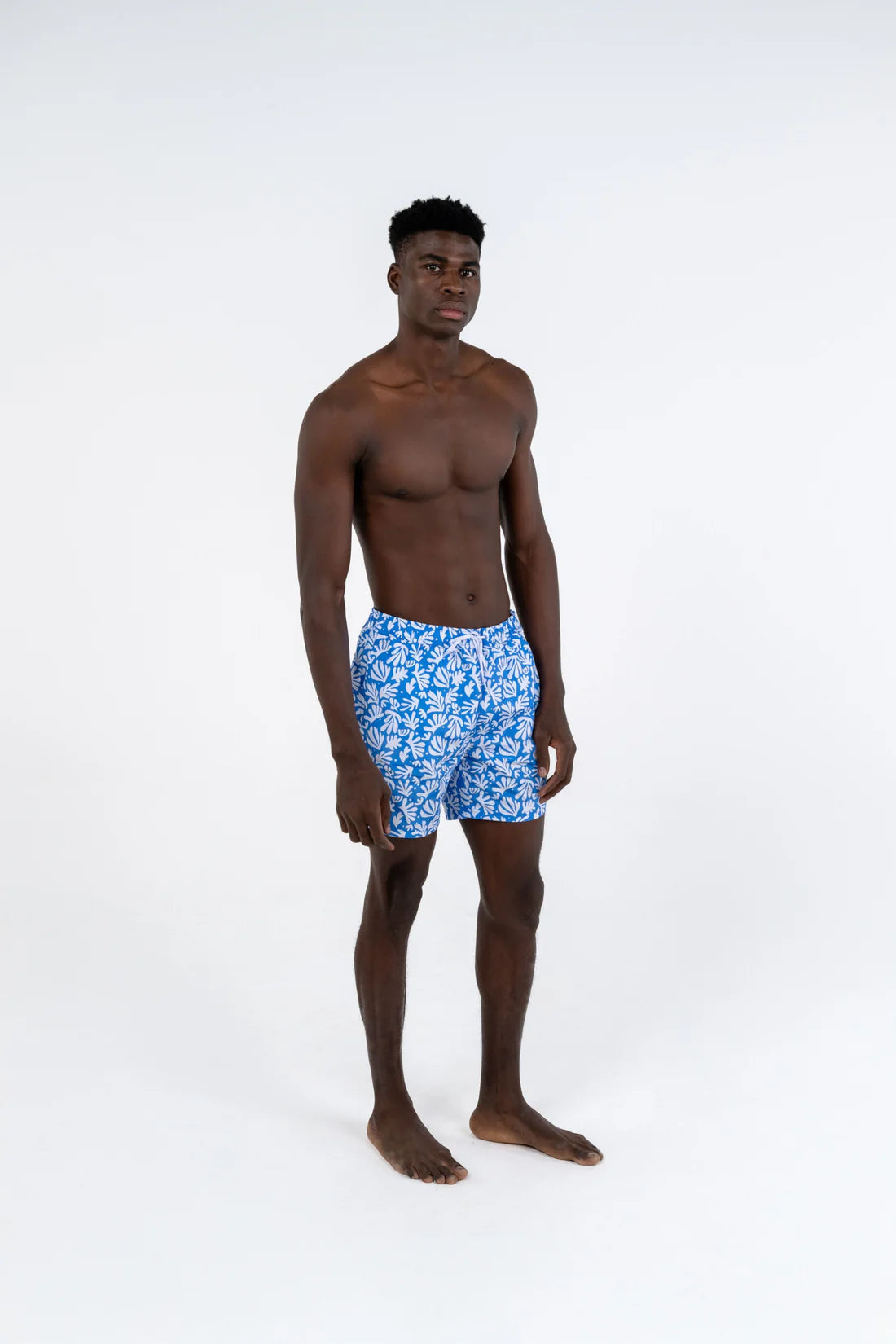 Load image into Gallery viewer, Men Swim Shorts Deep Sea Coral Blue
