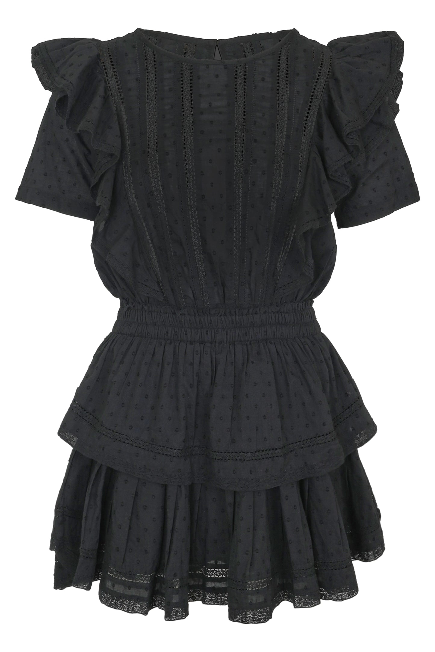 Load image into Gallery viewer, Natasha Dress Swiss Dot Black - Dress
