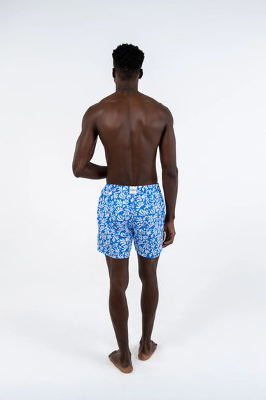 Men Swim Shorts Deep Sea Coral Blue