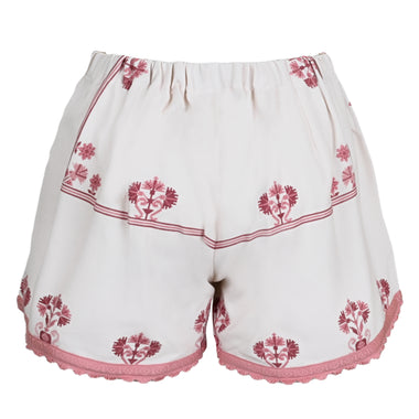 Orsina Cotton Shorts Pink Trim Print L - Shorts