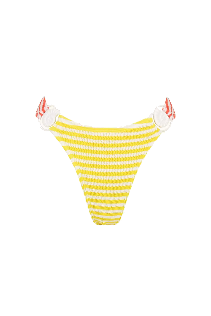 Mango Bikini Bottom Coral Sunshine Stripe