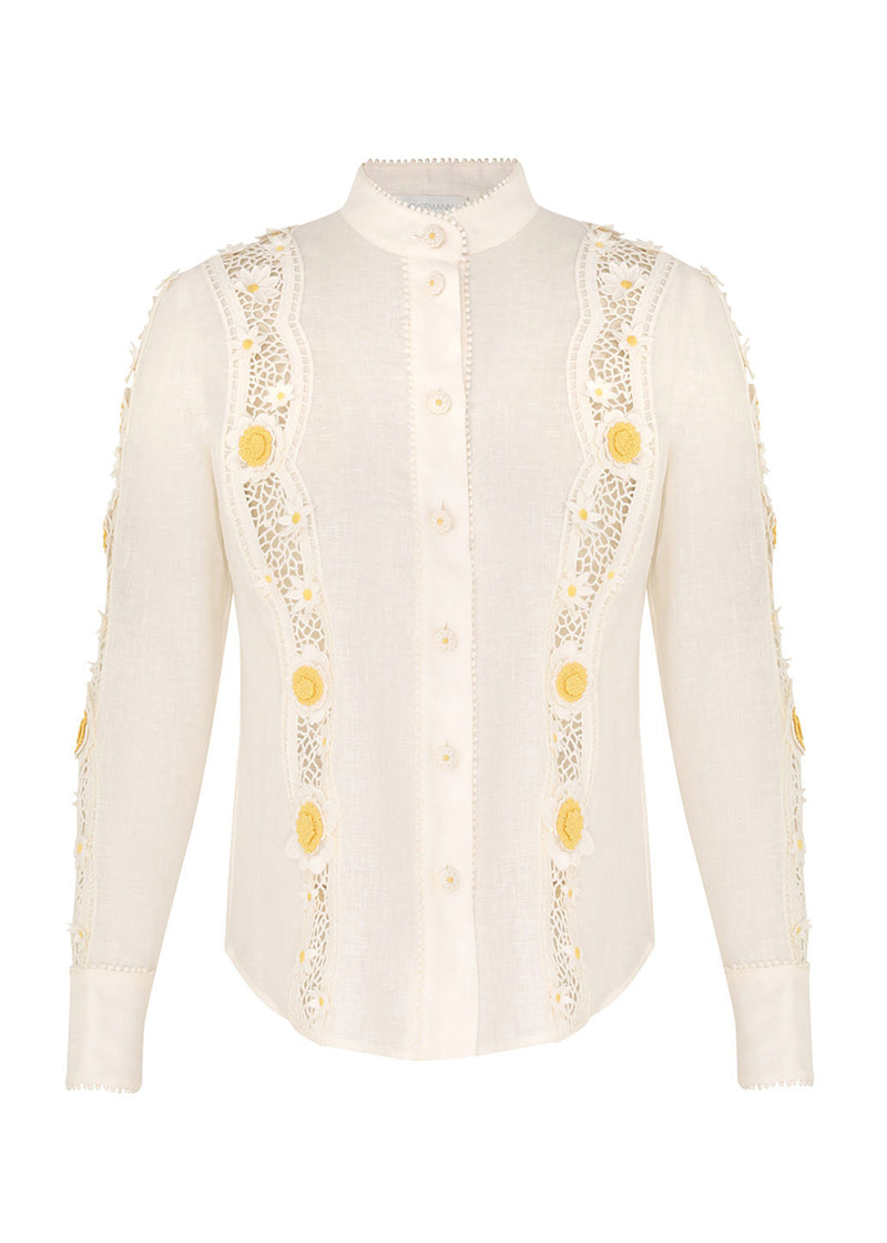 Everley Flower Trim Shirt