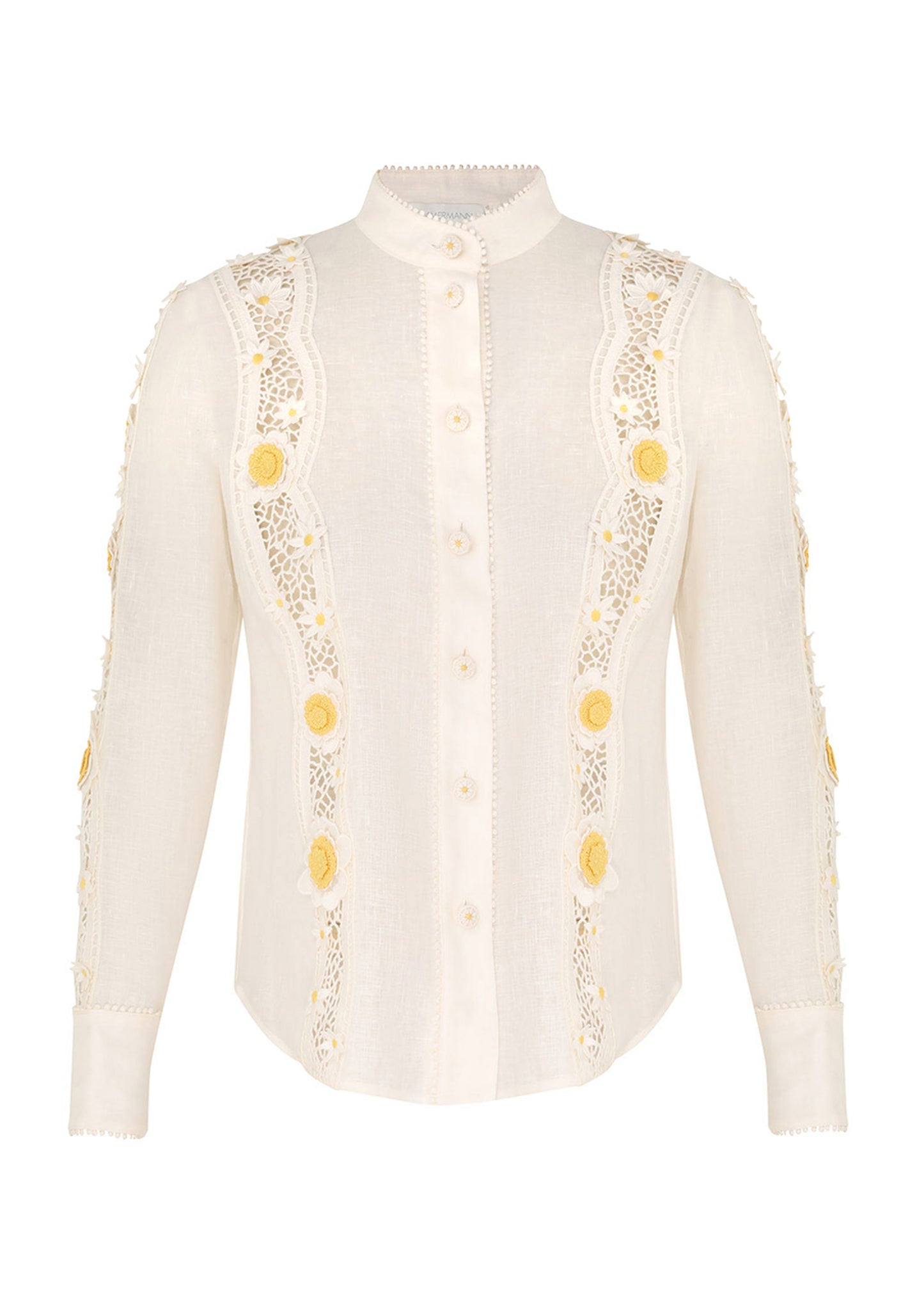 Load image into Gallery viewer, Everley Flower Trim Shirt - Top
