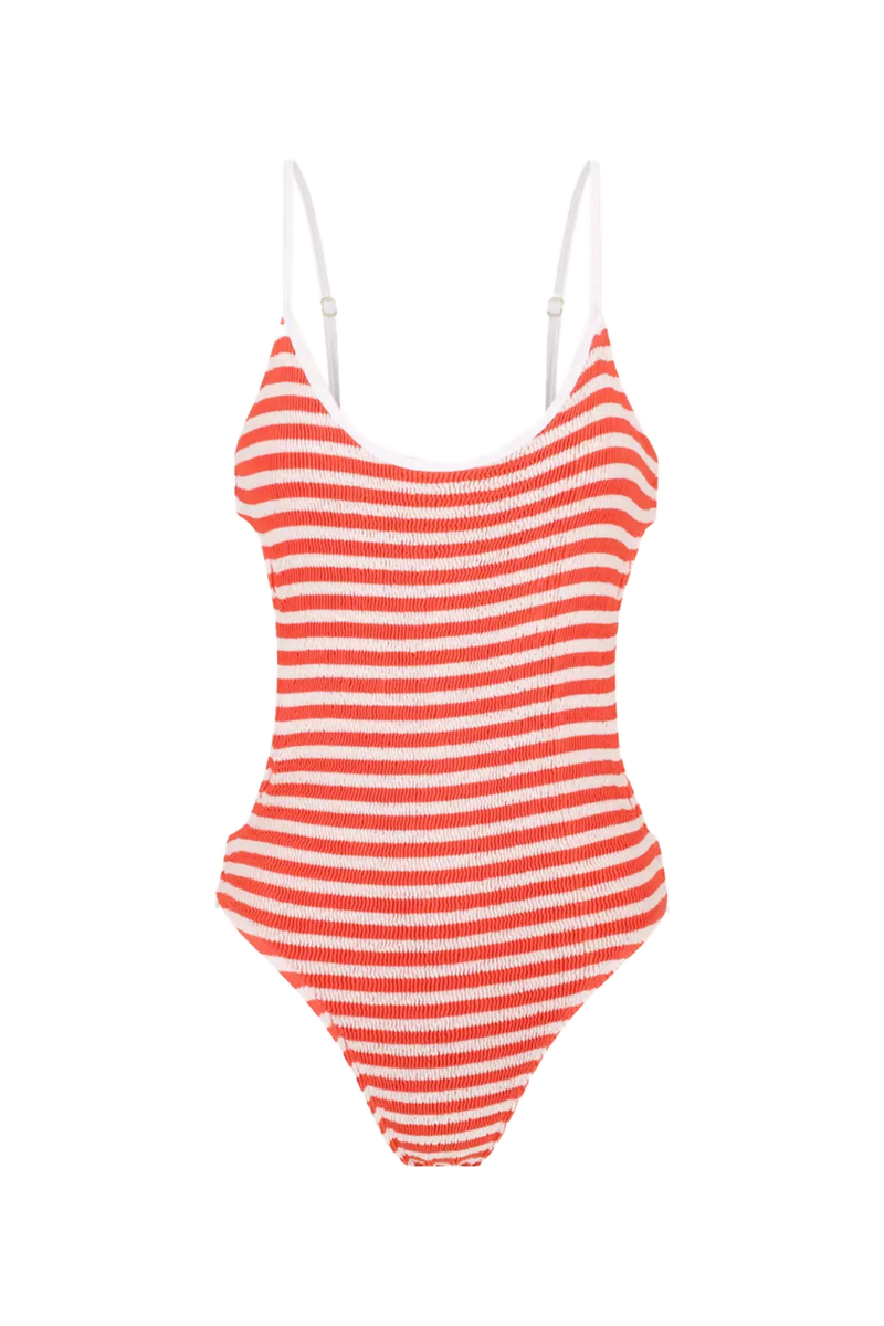 Pamela One Piece Coral Sunshine Stripe