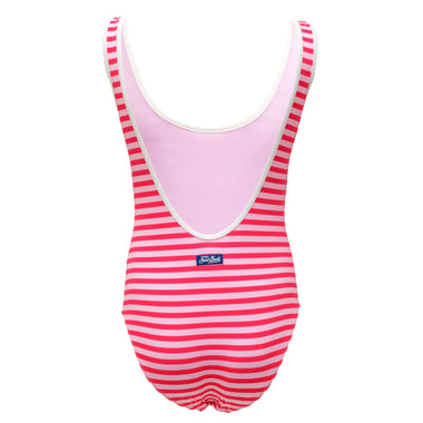 Cara String Saint Barth Stripes Red & White - Girls One Piece