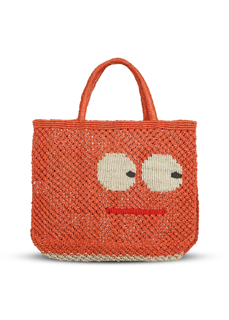 Big Eyes Jute Bag Peach