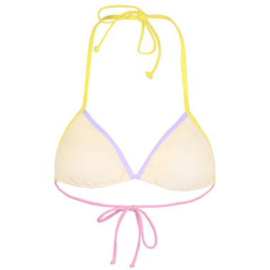 Leah String Triangle Bikini Top Terry Multicolour - Bikini Top