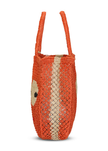Big Eyes Jute Bag Peach - Bag
