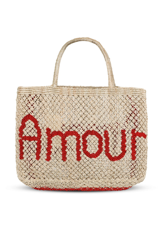 Amour Jute Bag Natural/Scarlet - Bag
