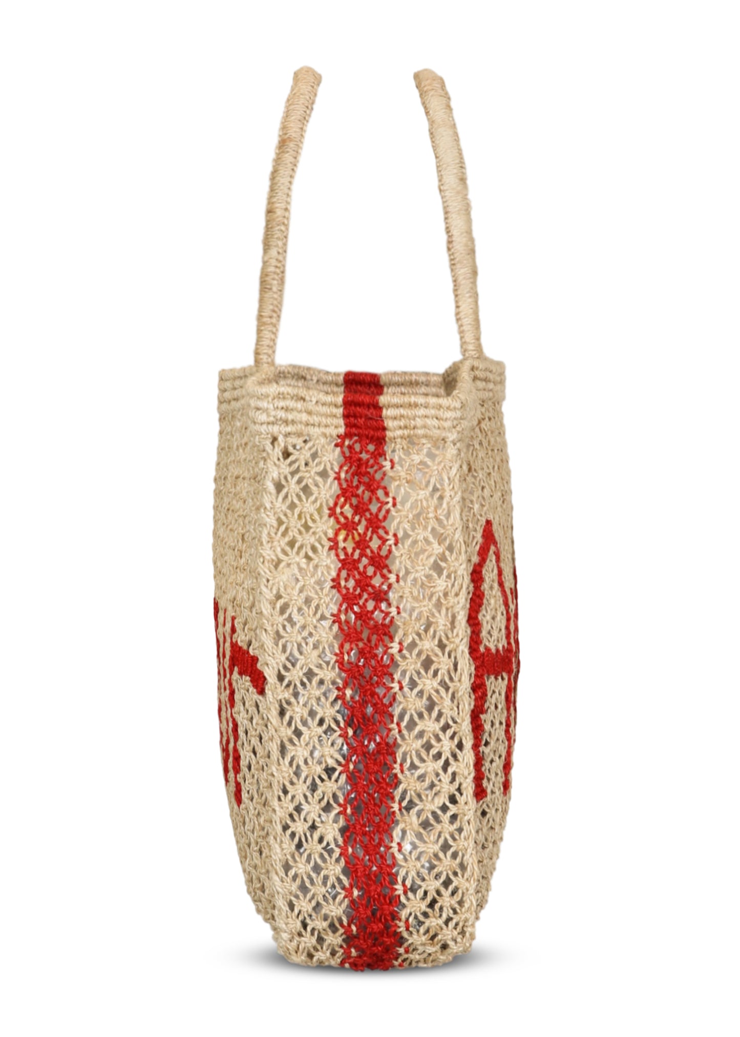 Load image into Gallery viewer, Amour Jute Bag Natural/Scarlet - Bag
