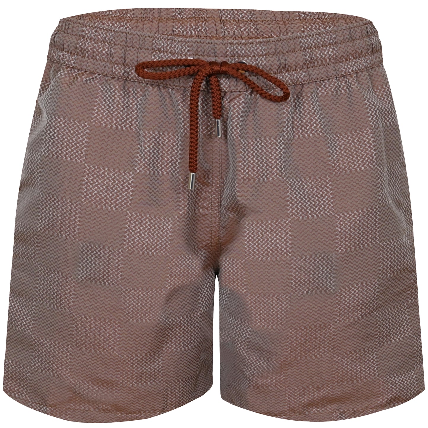 Load image into Gallery viewer, Santos Copa Check Print Jacquard Swimshorts Brown - Swim Shorts
