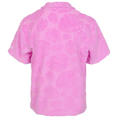 Everlee Terry Embossed Leaf Pink Girls Top - Girls Top