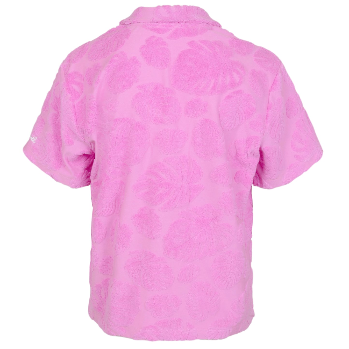 Load image into Gallery viewer, Everlee Terry Embossed Leaf Pink Girls Top - Girls Top
