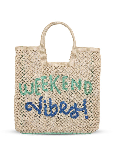 Stella Weekend Vibes Jute Bag Natural/Aqua - Bag