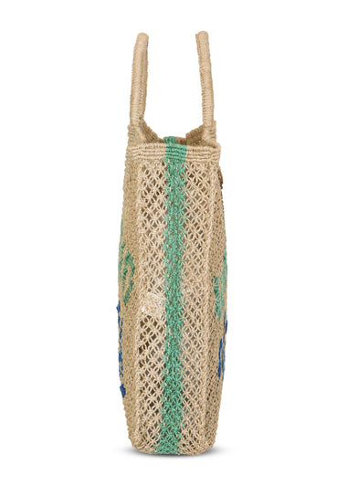 Stella Weekend Vibes Jute Bag Natural/Aqua - Bag