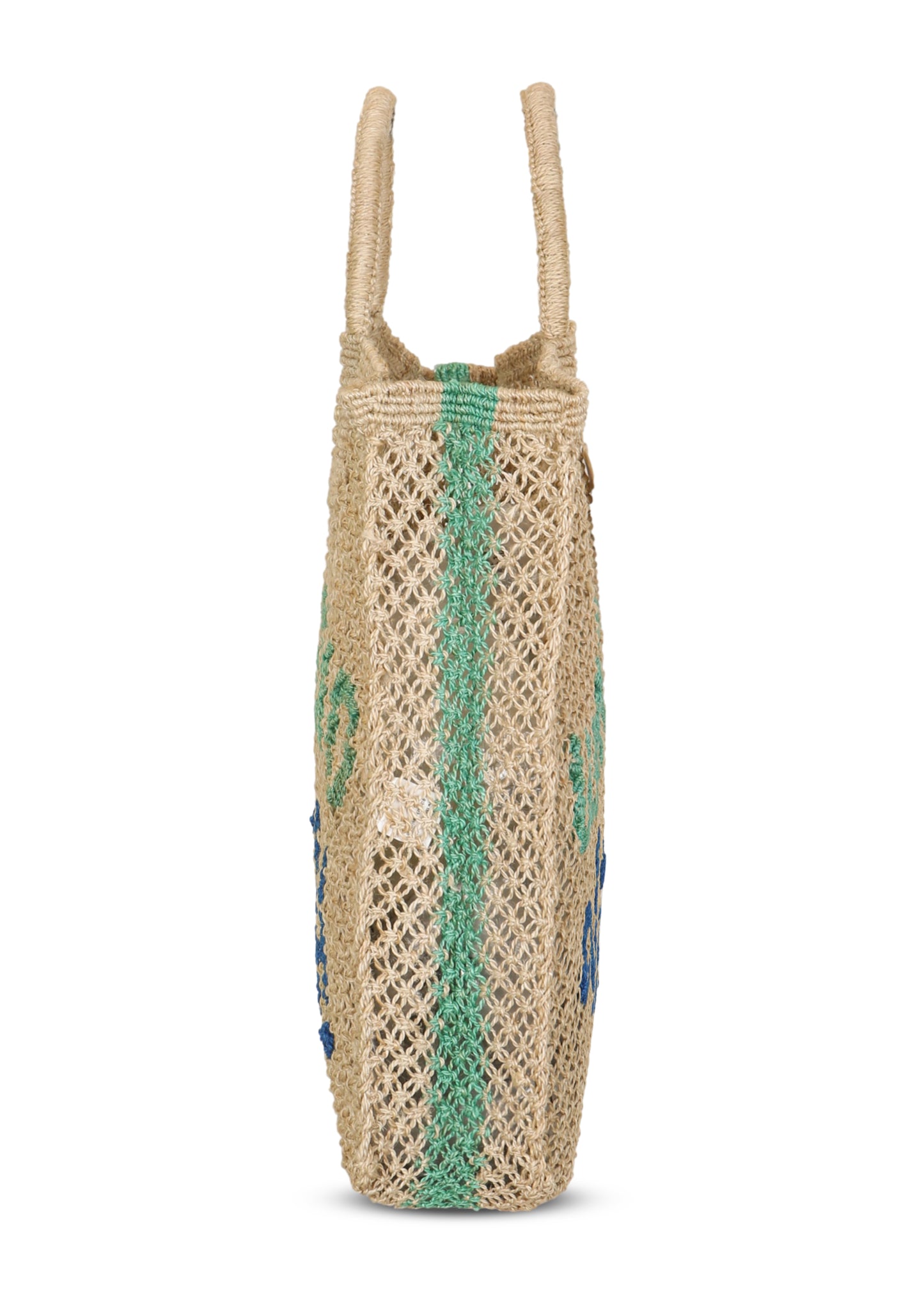Load image into Gallery viewer, Stella Weekend Vibes Jute Bag Natural/Aqua - Bag
