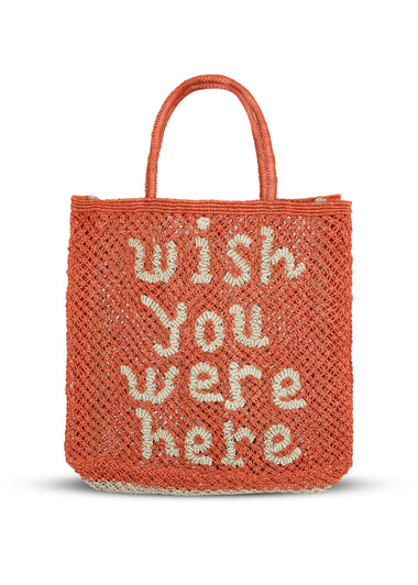 Wish You Were Here Jute Bag Peach - Bag