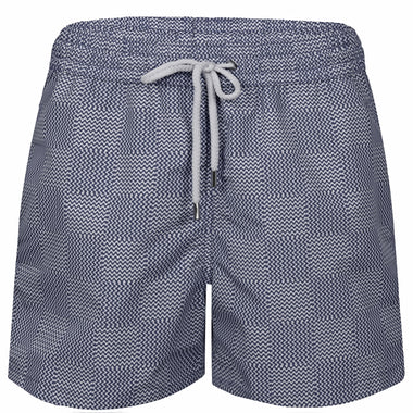 Santos Copa Check Print Swimshorts Dusk - Swim Shorts