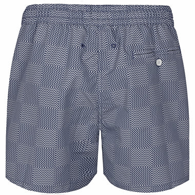 Santos Copa Check Print Swimshorts Dusk - Swim Shorts
