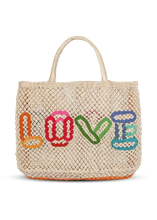 Load image into Gallery viewer, Love Jute Bag Natural - Bag
