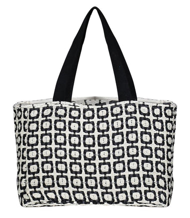 Black Dog Tooth Beach Bag - Bag