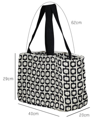 Black Dog Tooth Beach Bag - Bag