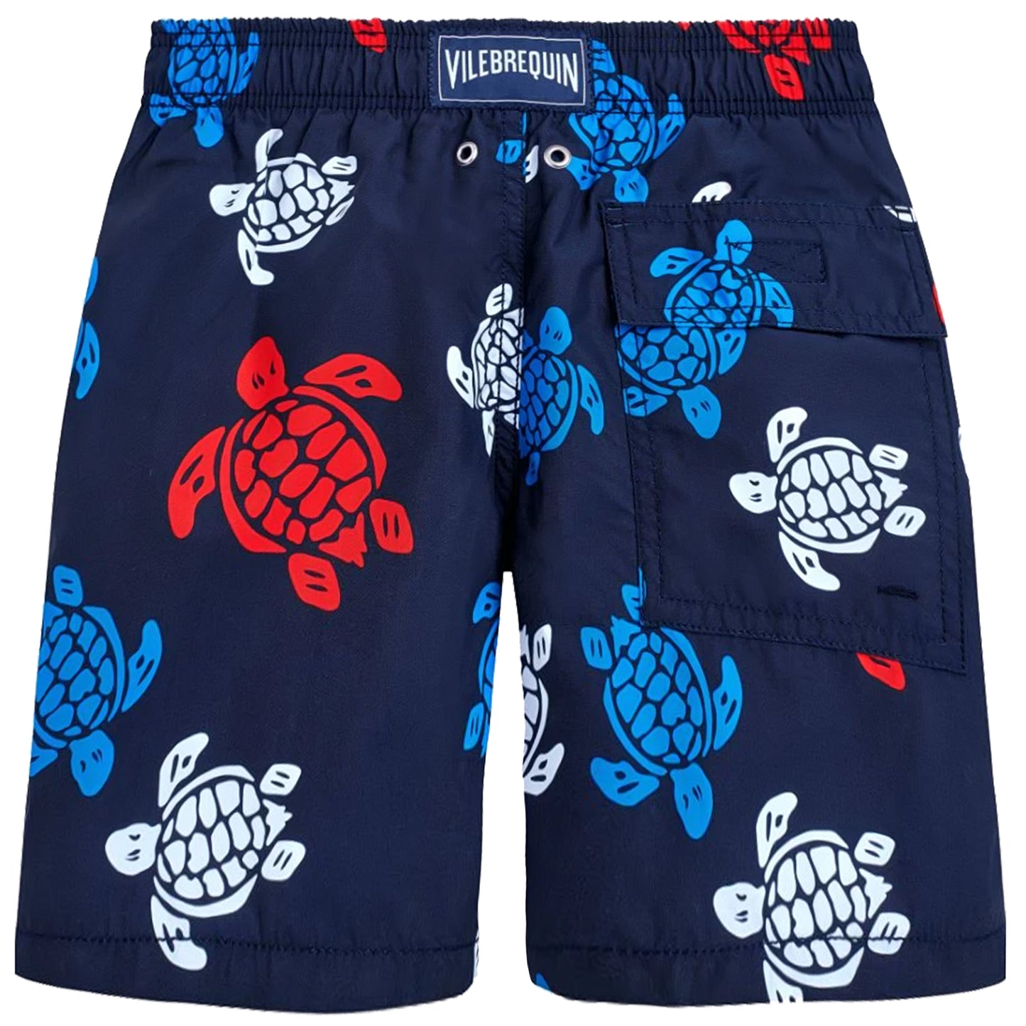 Load image into Gallery viewer, Men Long Swim Shorts Ronde des Tortues Navy Blue - Men’s Swim Shorts

