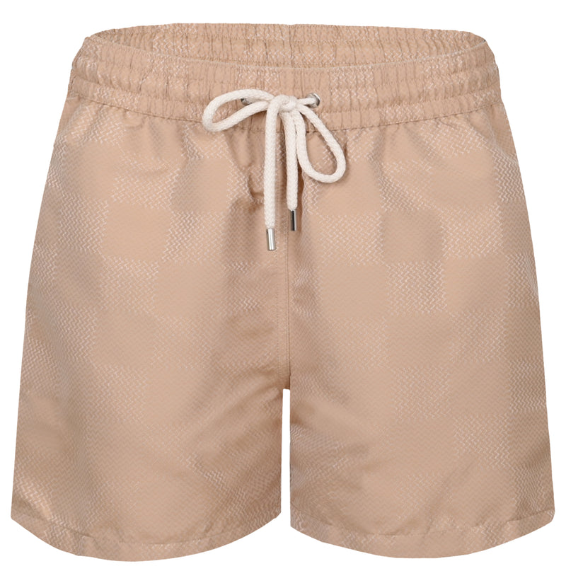 Rio Copa Check Print Jacquard Swimshorts Sand