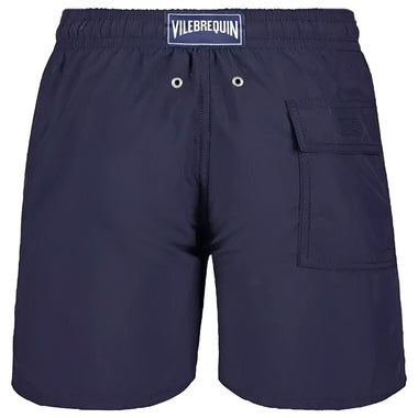 Men Long Swim Shorts Solid Navy Blue - Men’s Swim Shorts