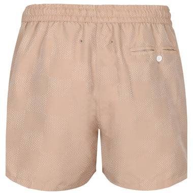Rio Copa Check Print Jacquard Swimshorts Sand - Swim Shorts