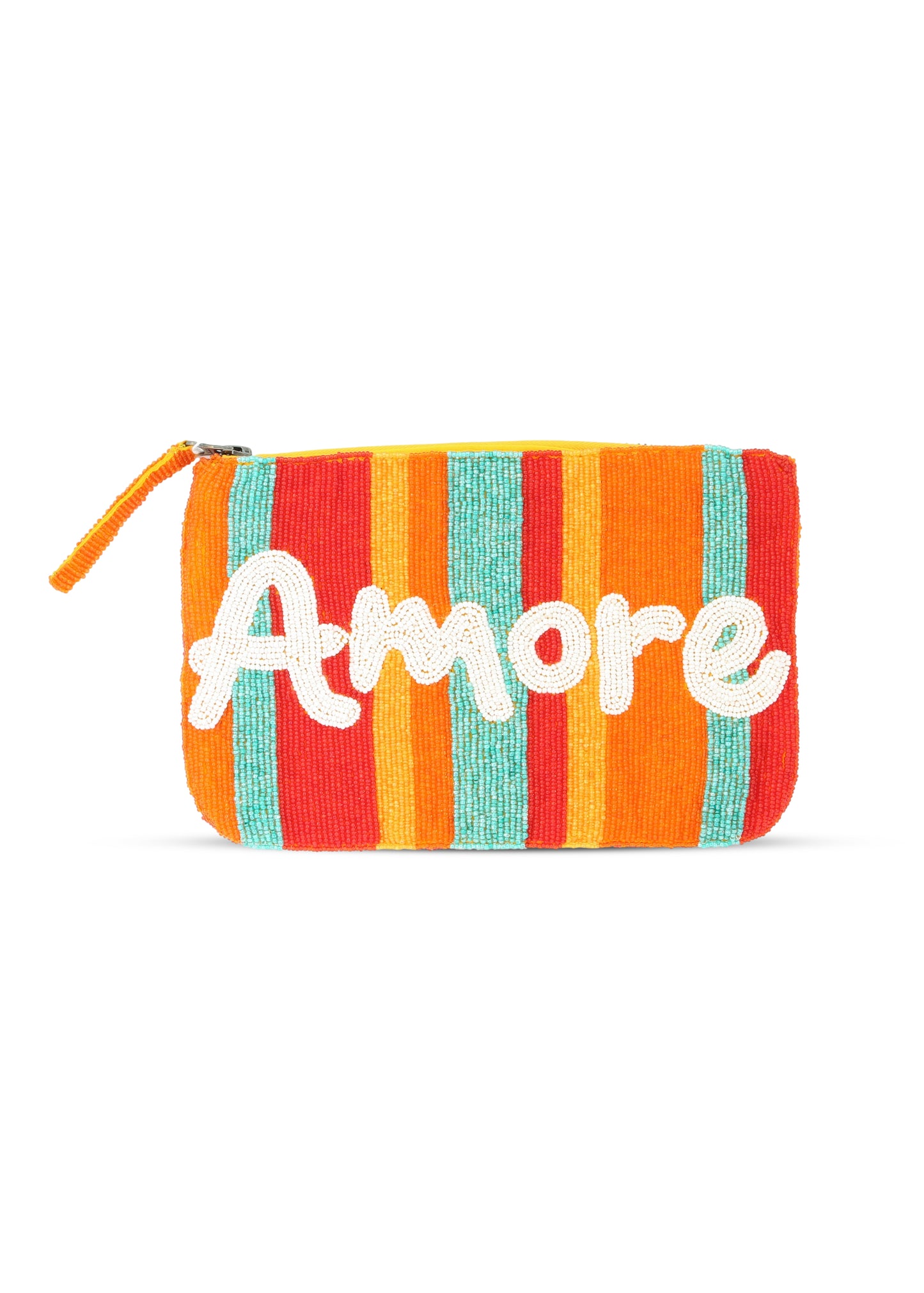 Load image into Gallery viewer, Amore Beaded Clutch Stripes - Clutch Bag

