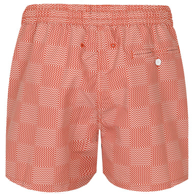Rio Copa Check Print Swimshorts Burnt Orange - Swim Shorts