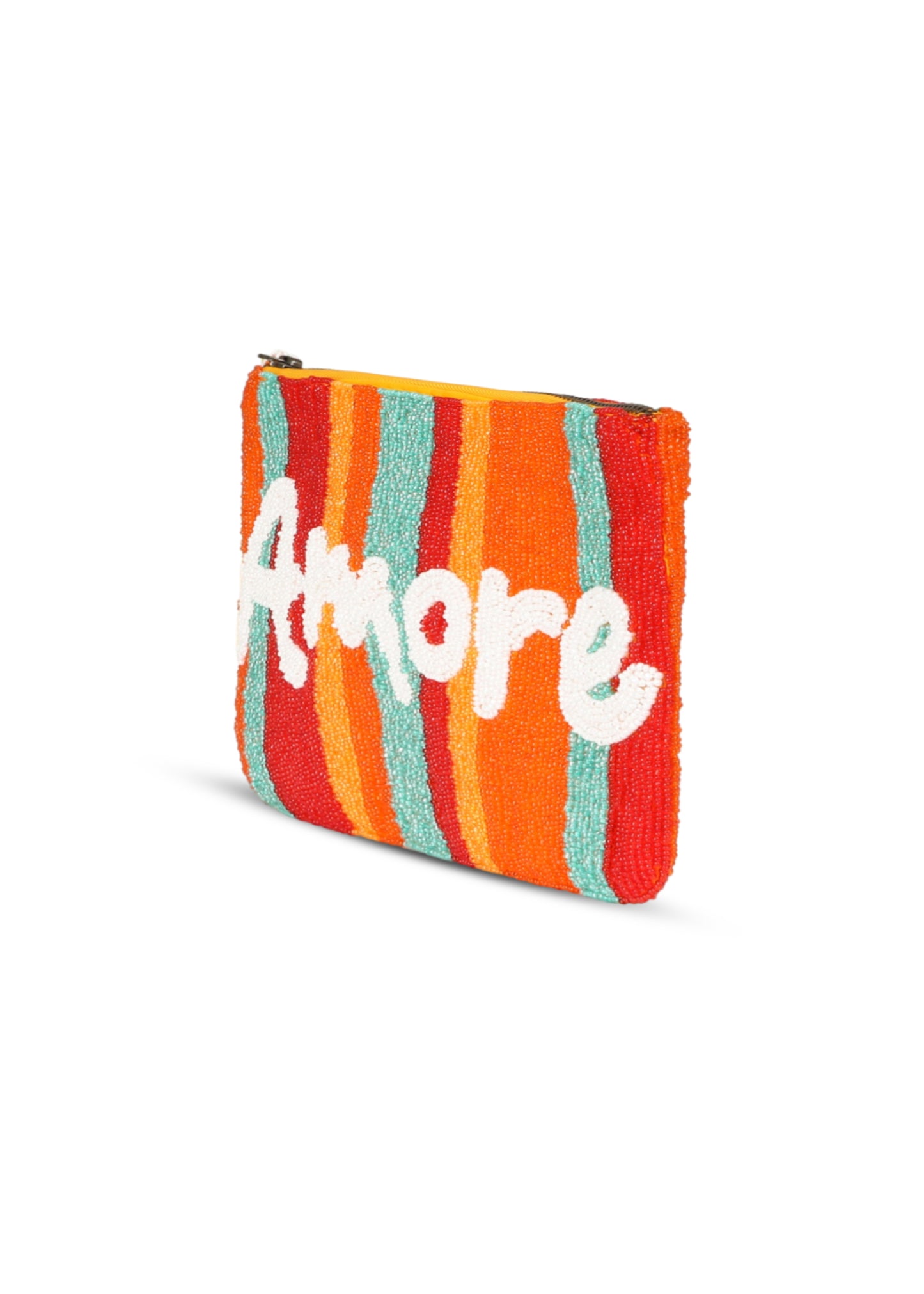Load image into Gallery viewer, Amore Beaded Clutch Stripes - Clutch Bag
