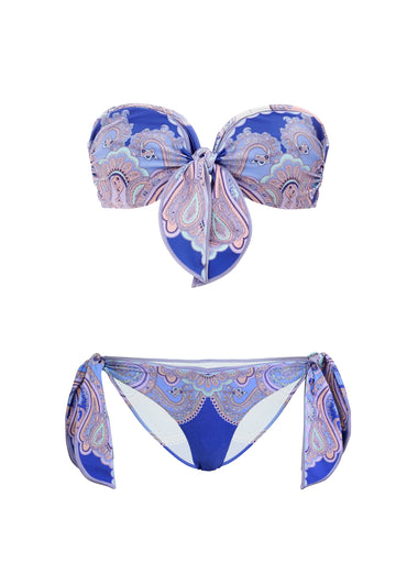 Maxine Scarf Tie Bikini Cornflower - Bikini
