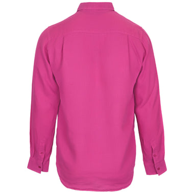 Caroubis Crimson Purple Linen Shirt - Long Sleeve Shirt